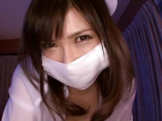Japanese MILF Henri Okita in a Naughty Nurse Cosplay